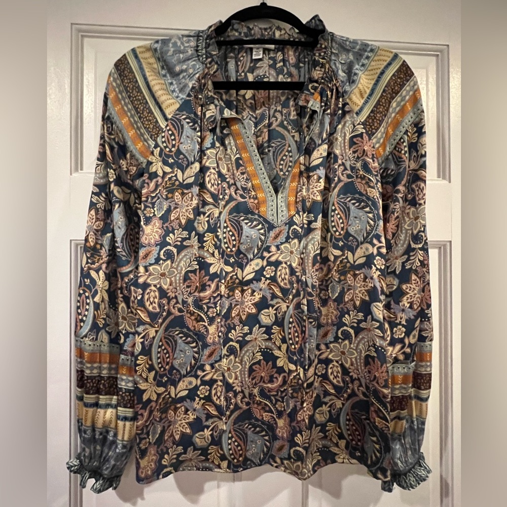 Current Air silk blouse. Size XS